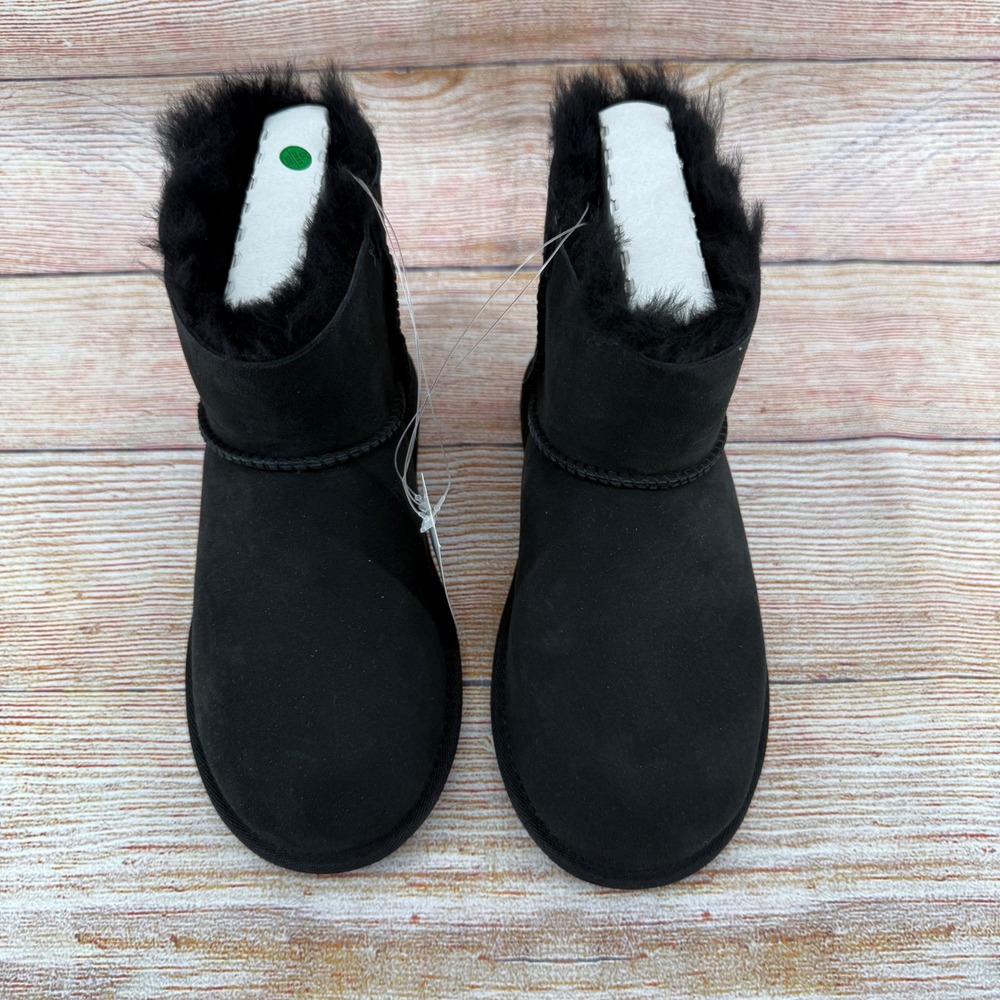 Kirkland Signature‎ Kids Black Shearling Suede Ankle Boots US 2 7771011 NEW - Picture 7 of 9